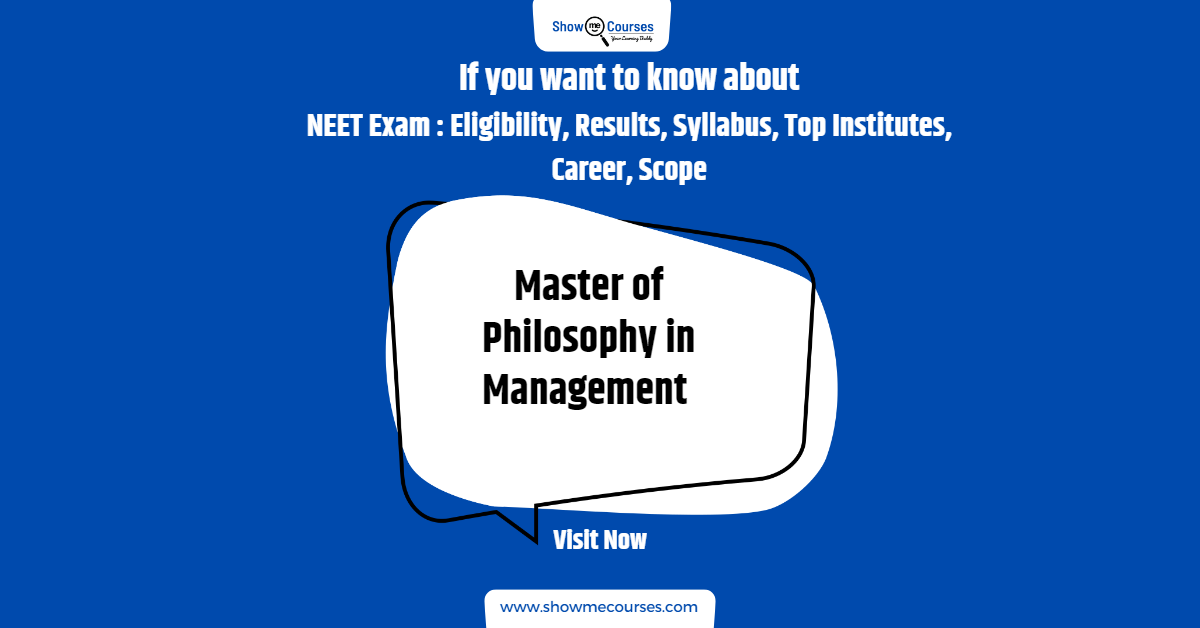 MPhil in Management Admission 2023, Best Syllabus